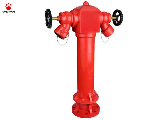 Pillar Fire Suppression Valve , Red Epoxy Cast Iron Fire Hydrant Pressure Relief Valve