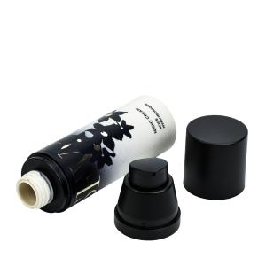 China PET 50ml Cosmetic Lotion Bottle High Quality Airless Pump Bottle Hot Stamping Surface Coating Process wholesale