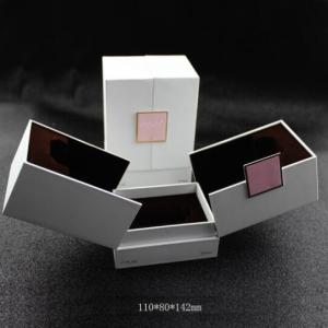China 1200G Paperboard Double Open Perfume Gift Box White Luxury Cosmetic Packaging wholesale