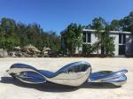 Stainless Steel Large Outdoor Sculpture , Large Modern Garden Sculptures