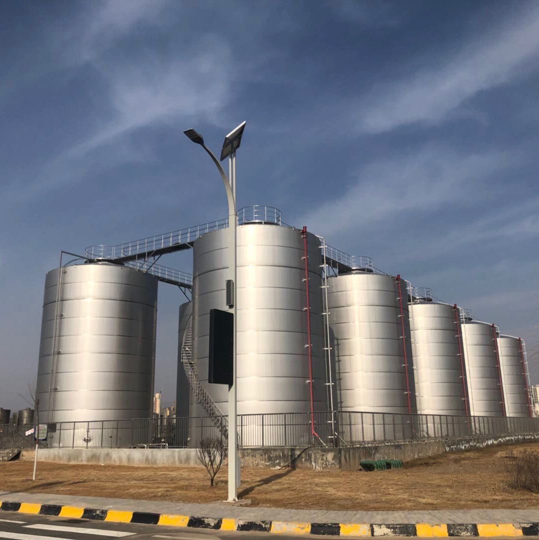 Food Grade Stainless Steel Refrigerated Milk Silo Tank 500ton 1000ton