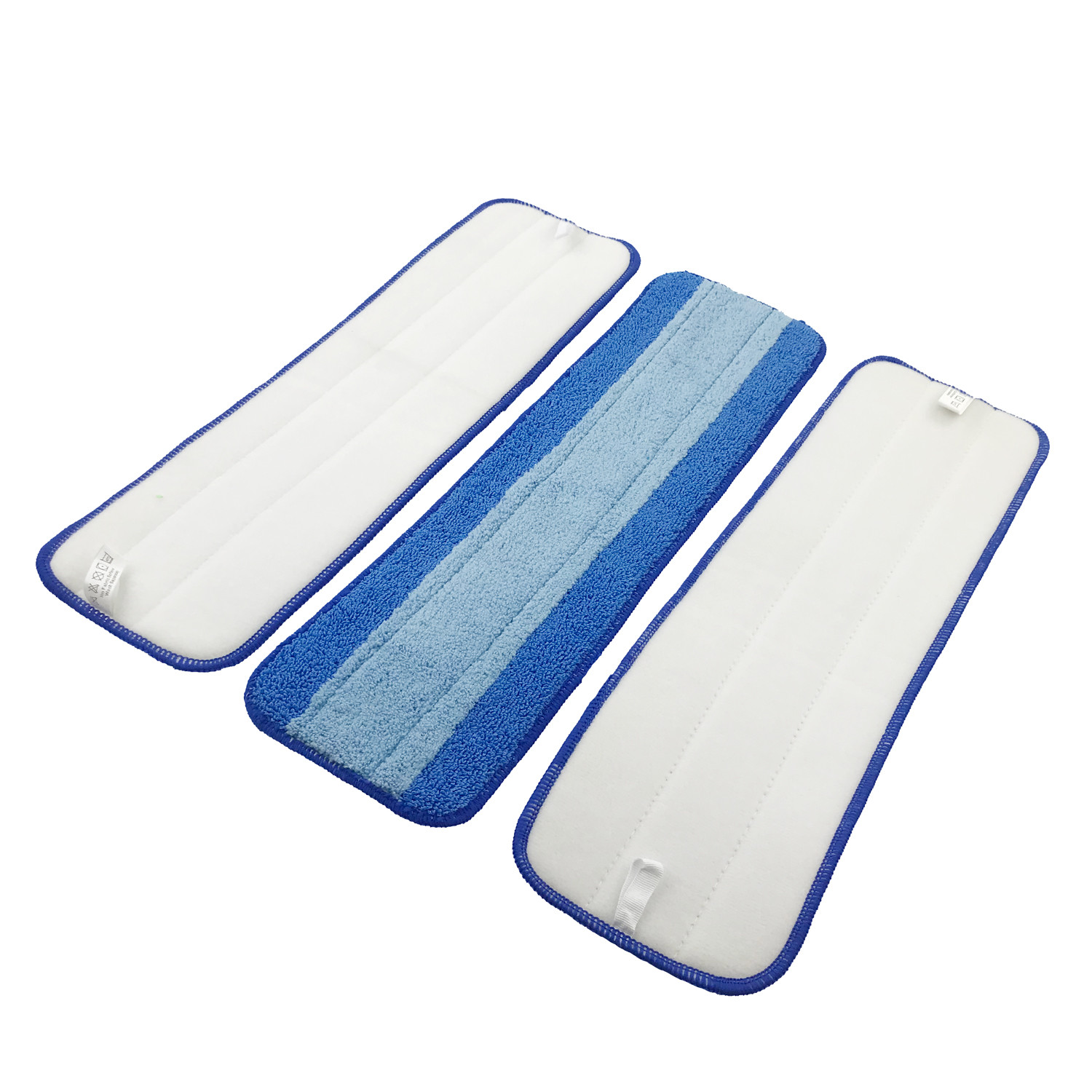 18" Blue Microfiber Sponge Inner Household Wet Mop Pad