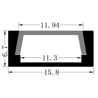 1606 Aluminum Alloy Profiles For LED Tape Light
