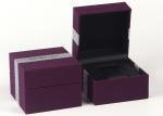Purple Single Watch Gift Boxes , Women'S Watch Case Plastic Box Wrapped By