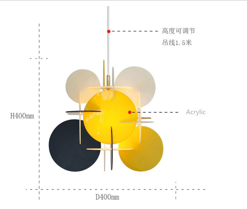 Modern Creative macaron chandelier Minimalism children's room Nordic chandelier(WH-MI-410)