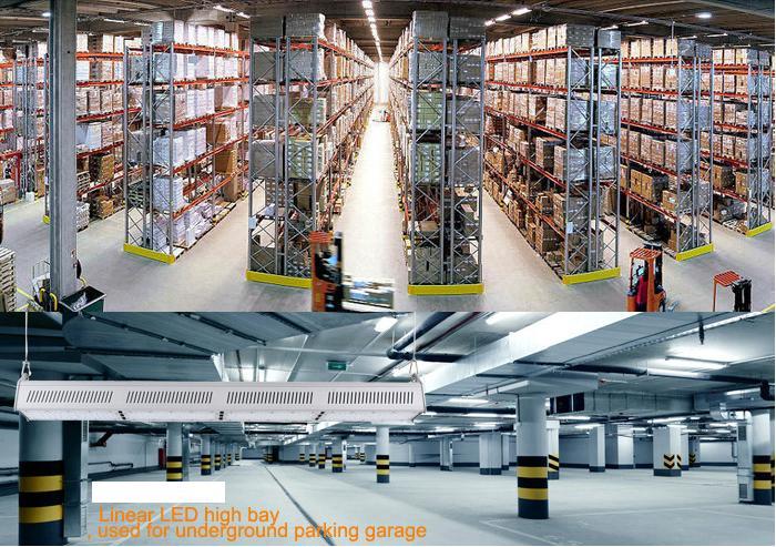 high quality Linear led high bay light 200W IP64 led warehouse light 120lm/w Fin cooling with smd 3030 AC200-240V 3years