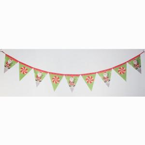 China Christmas Triangle Flag Bunting santa and candy wholesale