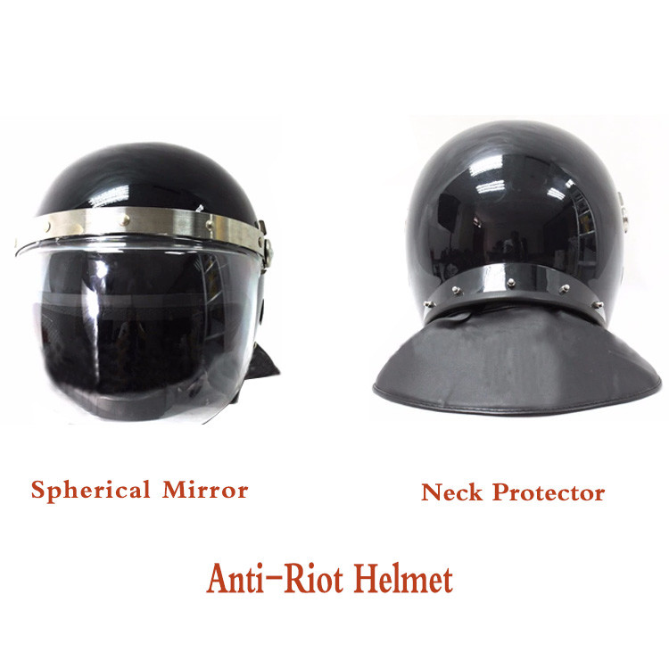Black Anti Riot Helmet Shell Abs And Visor Pc For Police Riot Control