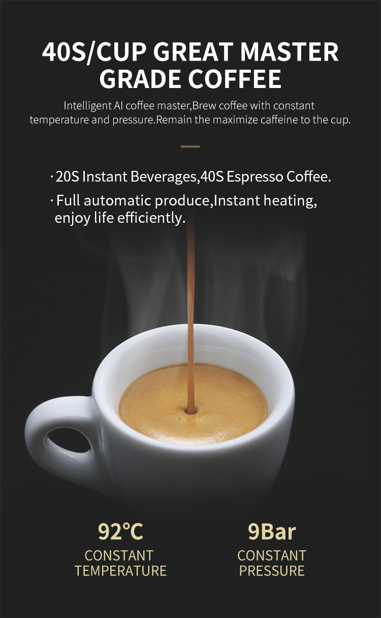 Cappuccino Latte Tabletop Coffee Vending Machine Close Loop Control With IOT Function