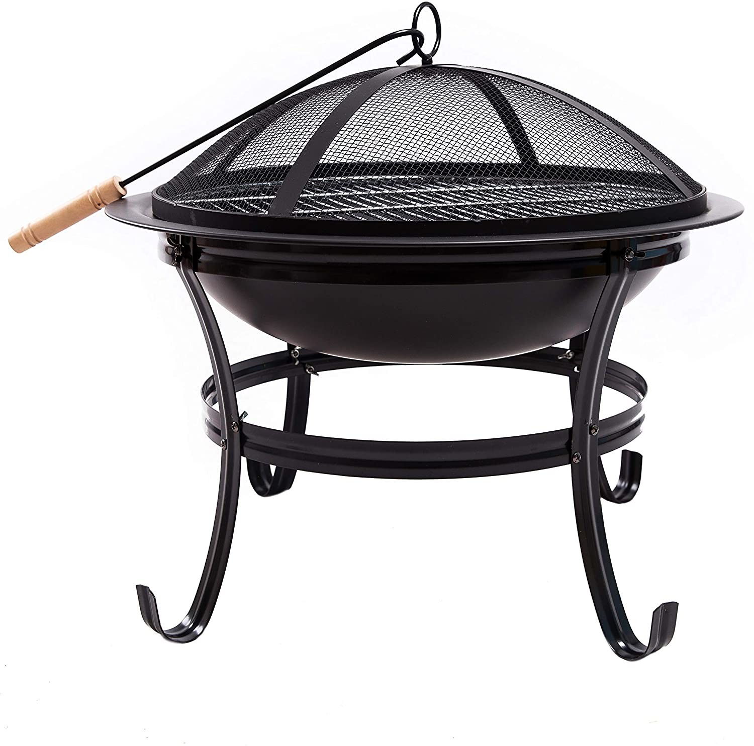 22 Inch Barbecue Portable Fire Pit For Camping Patio Backyard Garden