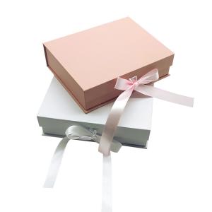 China Handbag Necklace Jewelry Ribbon Folding Magnetic Gift Box Rectangular wholesale