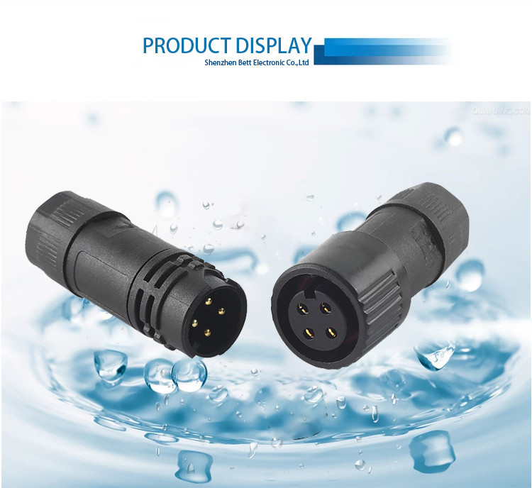 A18 series aviation male and female plug-in screw welding wiring 2 to 5 pin waterproof photovoltaic connector self-lock
