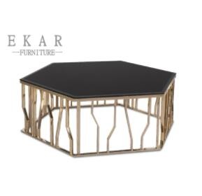 Beautiful Designs Marble Round Coffee Table with Mental Base