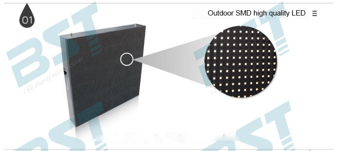 P6 RGB SMD Outdoor advertising LED Display Full Color Waterproof High Luminance