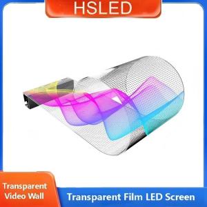 China Transparent Led Film Display on Window Flexible Transparent Video Wall wholesale
