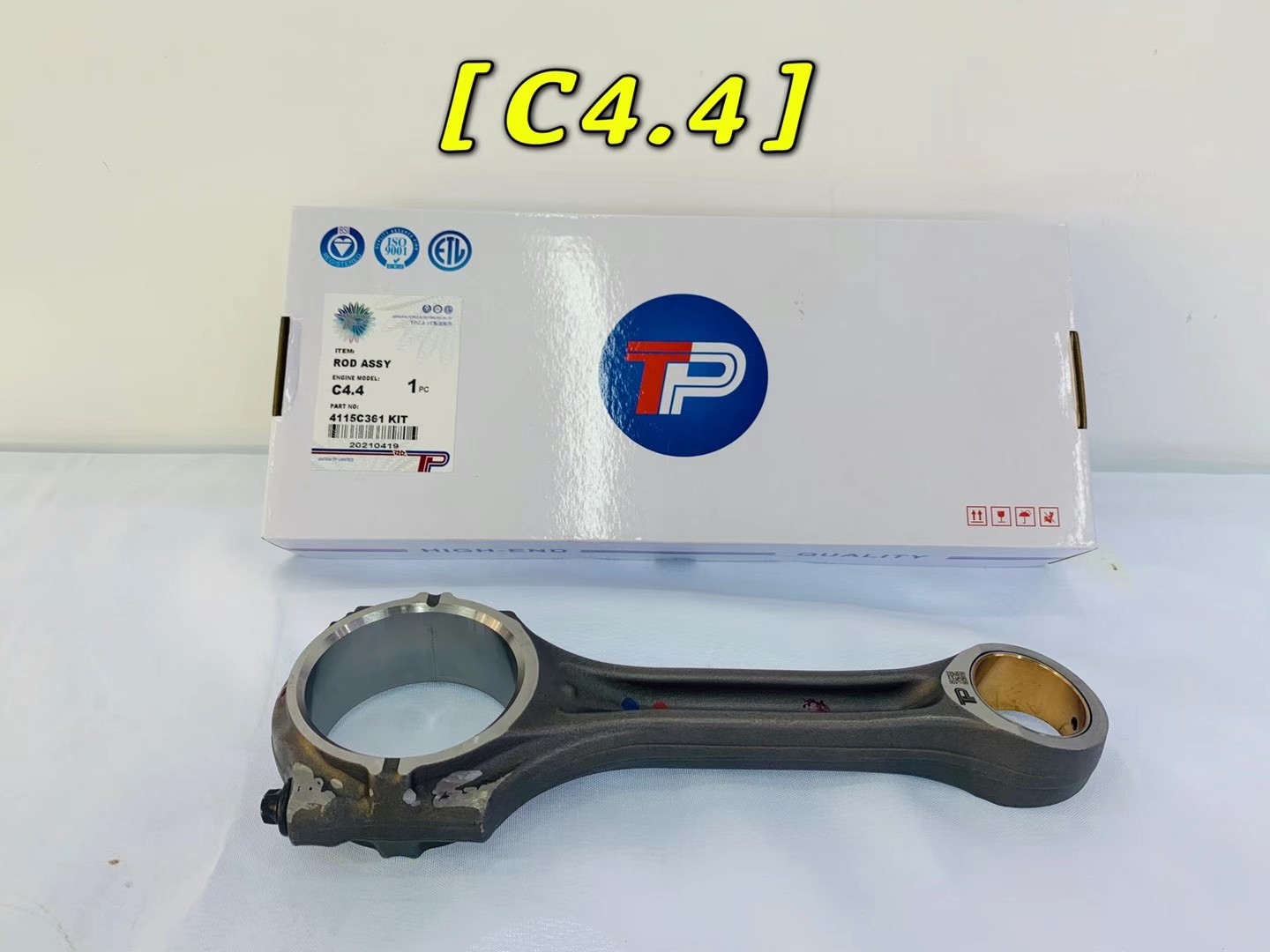 Perkins Engine Con Rod Black C4.4 Connecting Rod With Piston 4115C361