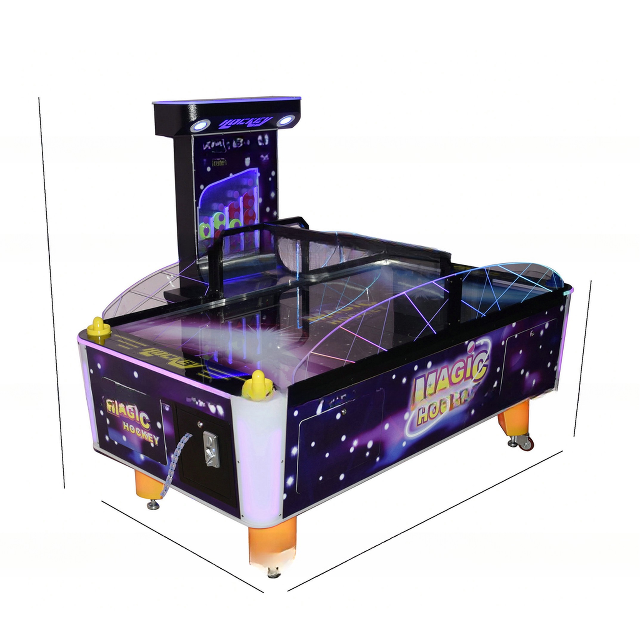 Coin Operated Lottery Game Machine Arcade Air Hockey Table Customized 220*140*170cm