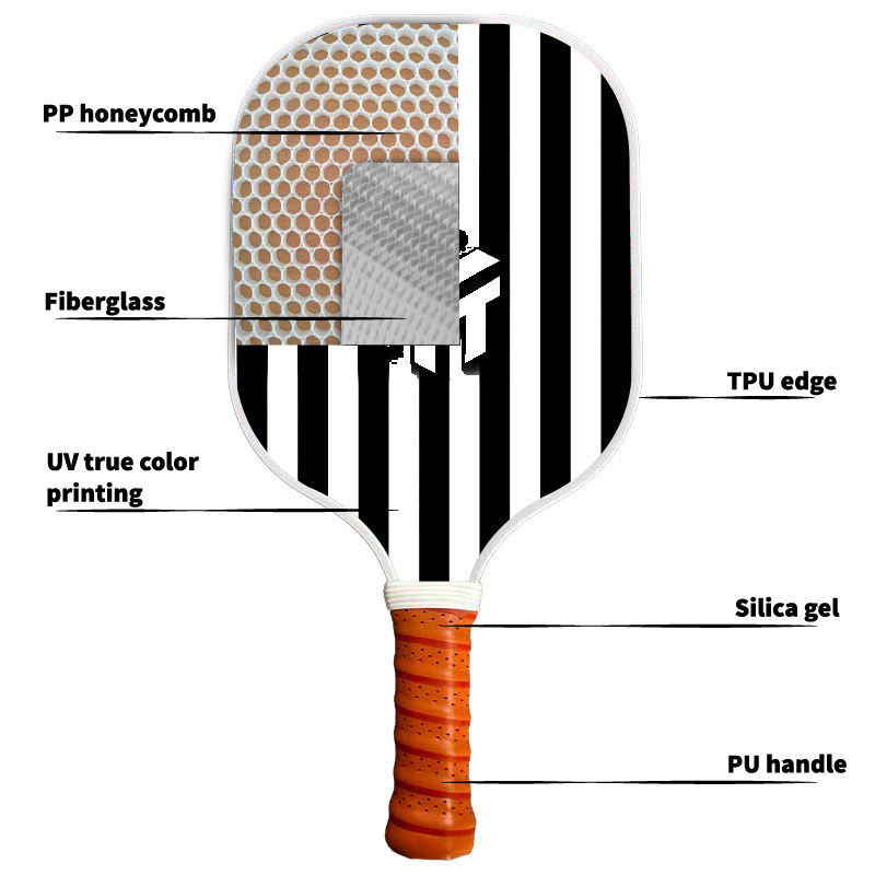 USAPA Standard Beginner Glass Fiber Pickleball Paddle with Custom Design and Material