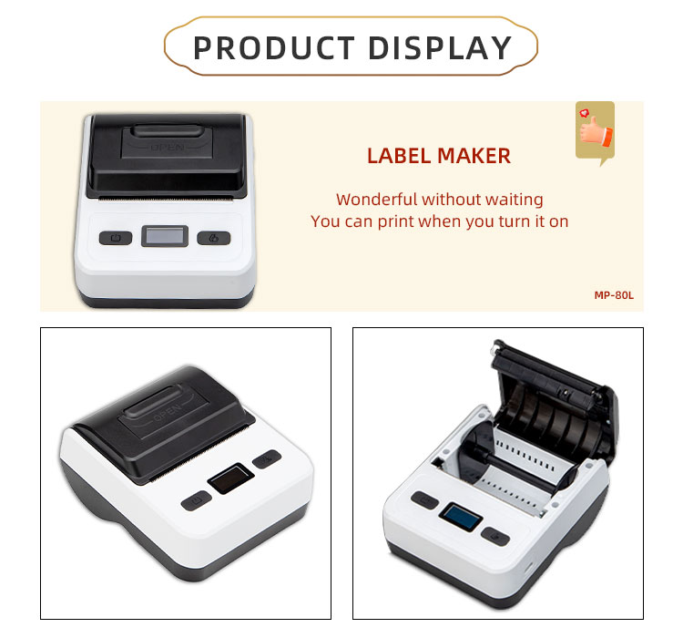 High Speed Wireless Inkless USB Lan Printing Thermal Shipping Labels Printer MP-80L