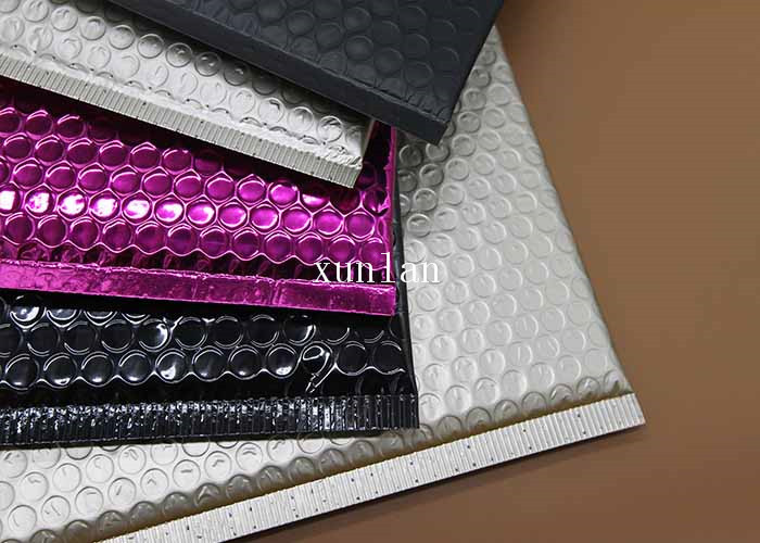 Shiny Plastic Bubble Mailer Postage , Light Shield Metallic Bubble Mailers