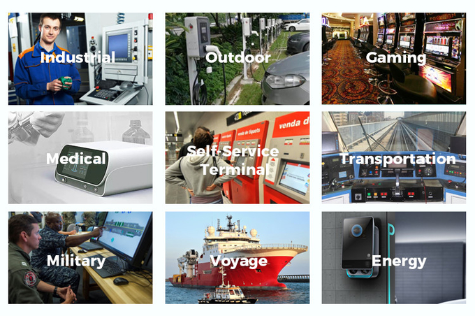 19 Inch LCD Touch Screen Panel Waterproof IK7 Strength Grade For Maritime Industry