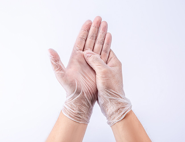 OZONE Disinfection Non Sterile Gloves Powder Free Medical Disposable Vinyl