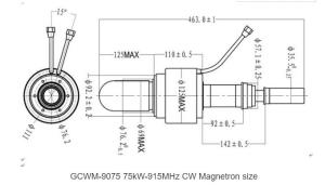 China 75kW 915MHz CW Magnetron Microwave Heating Sintering Thawing wholesale