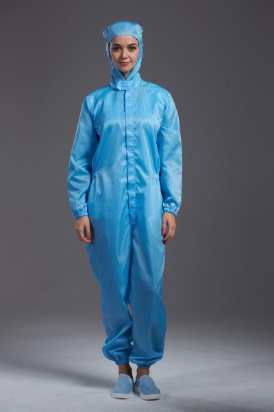 Cleanroom Garment Resuable Autoclave hooded Coverall small blue durable resuable