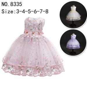China Pink Little Princess Dress Fashionable Zipper Closure Summer Wear wholesale