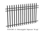 Stright Spear Top Garrison Fencing Panels 2100mmx2400mm tubular security fence