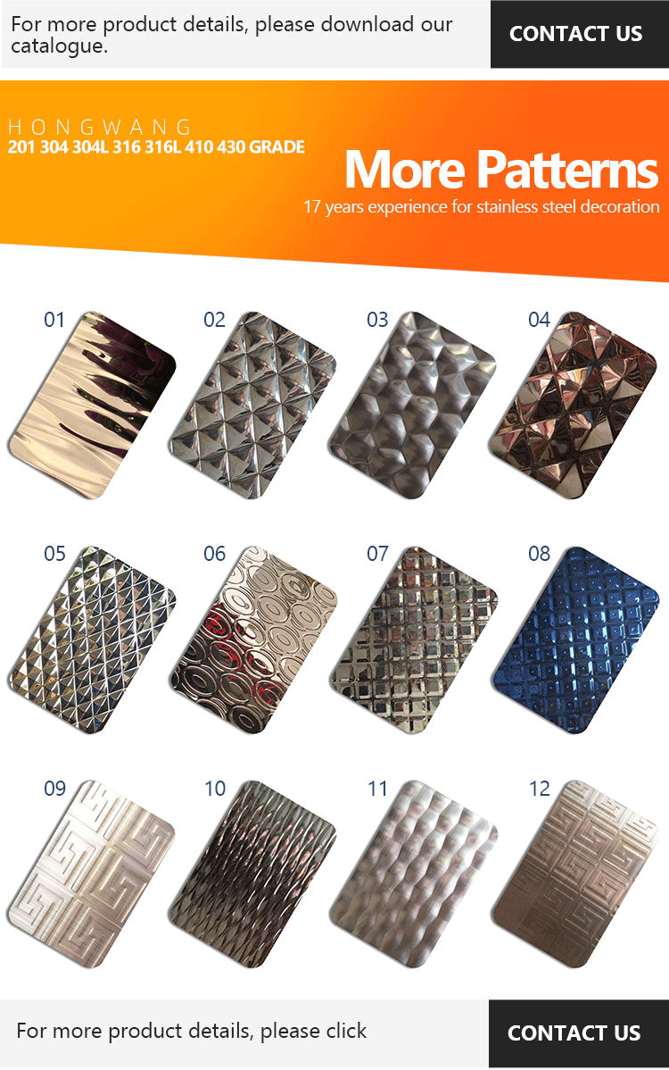 Best selling factory stainless steel checkered plate anti-slide 1.5mm 2.0mm 4x8 stamped sheet for subway station