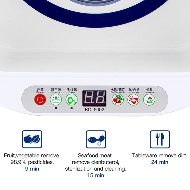 Vegetable Fruit GT SONIC Cleaner Ultrasonic / Ozone Sterilization 12 . 8L