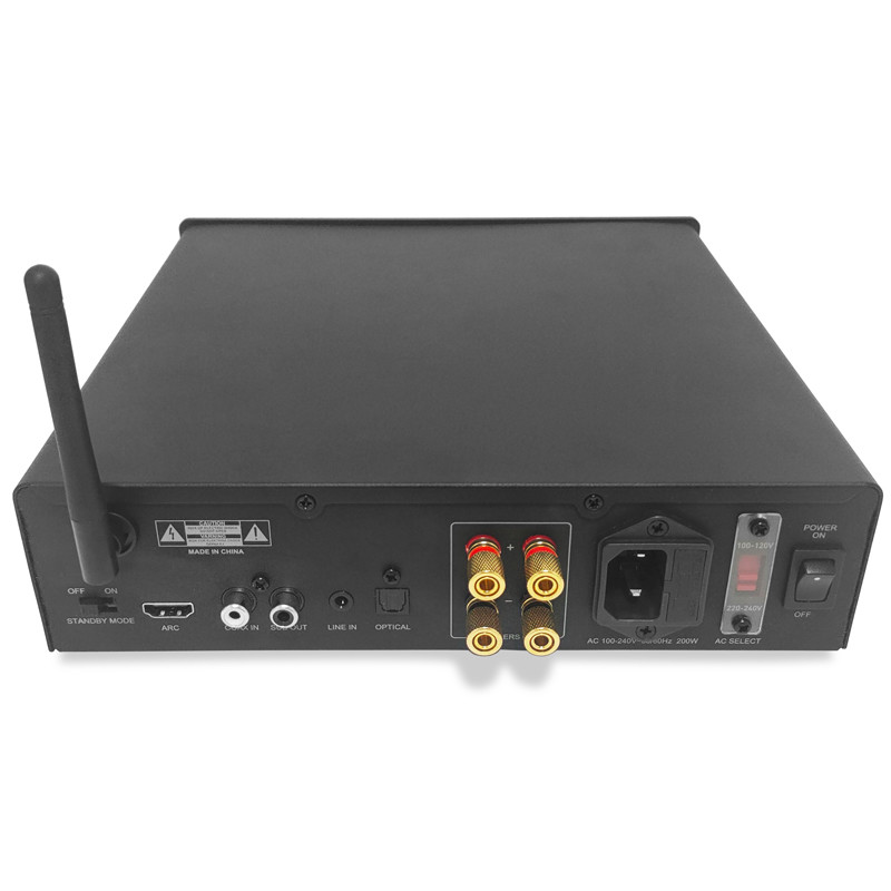 Solid 2 Channel Bluetooth Amplifier Class D HiFi Home Stereo Audio Power Amplifier