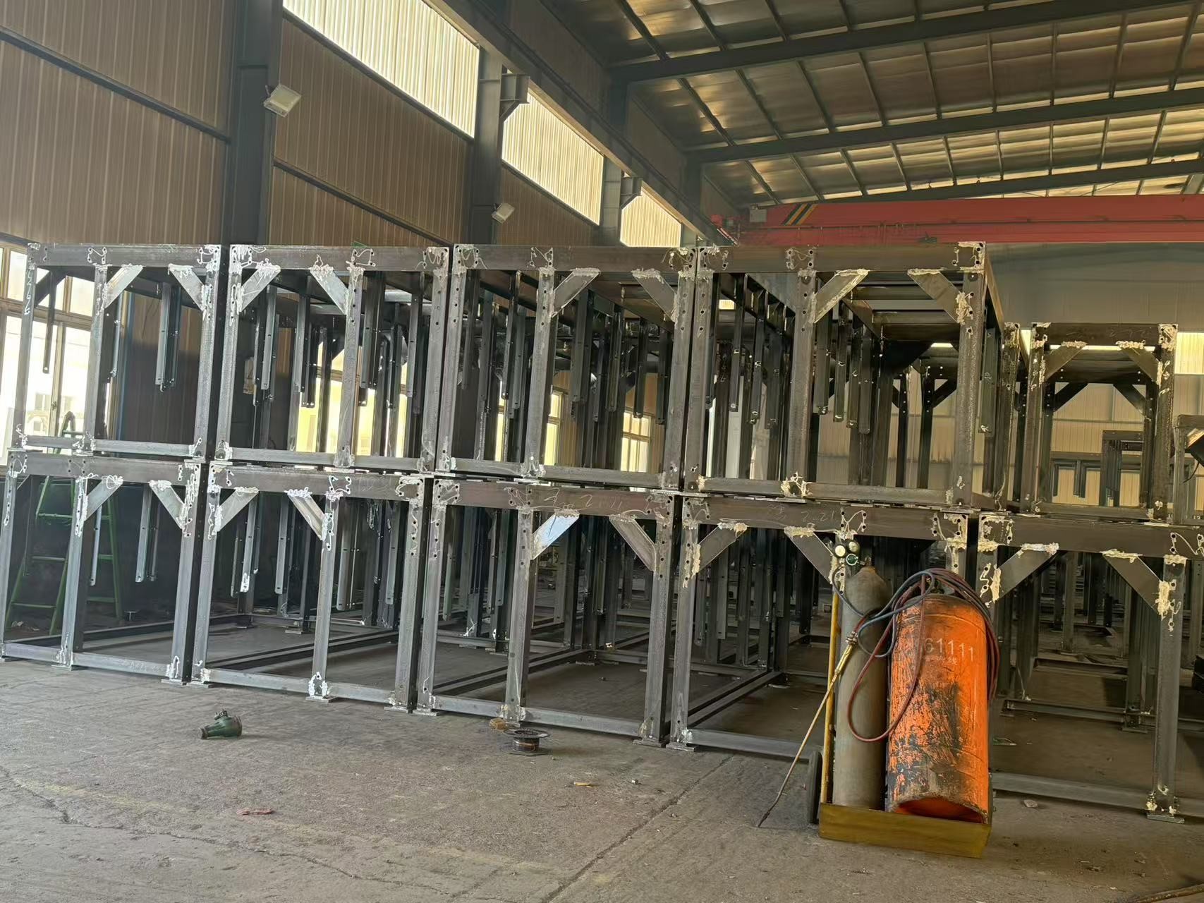 Hot Dip Galvanized Steel Structure Platform Supporting Electrical Cabinet On Bottom Of Wind Tower