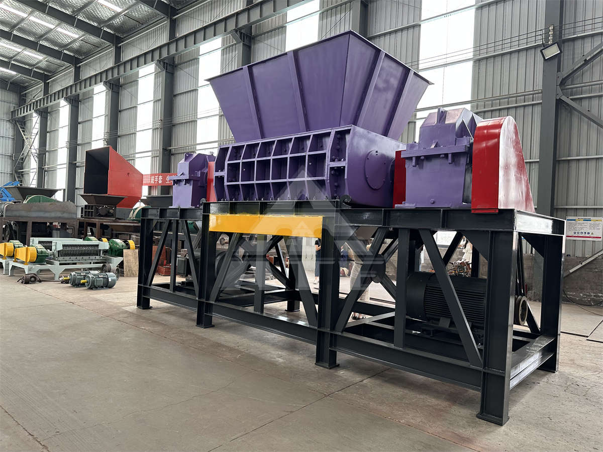2 Shaft Plastic Shredder Machine Waste Recycling Big Blue Bucket Shredder