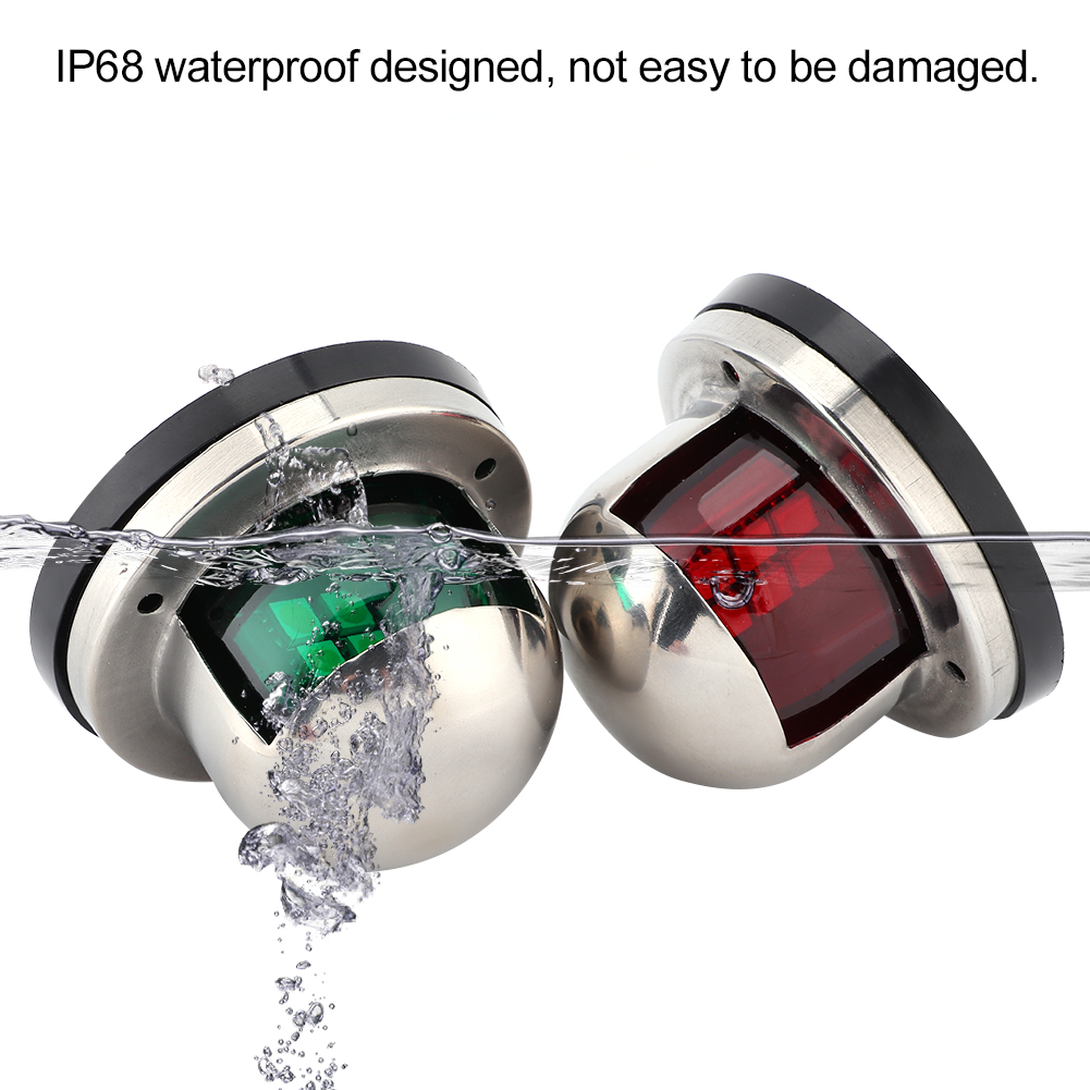5050SMD IP68 Boat Bow Headlights Red Green LED Bow Navigation Light