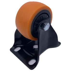 China Polyurethane Rigid Plate Caster Wheel For Cart Factory Equipment 2 Inch wholesale