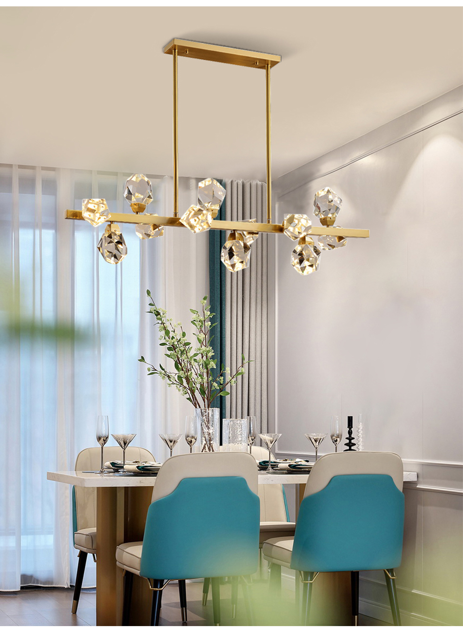 Modern Circle Rectangle Chandelier Lighting Living Dining Room Diamond Crystal Hanging Lamp(WH-CY-185)