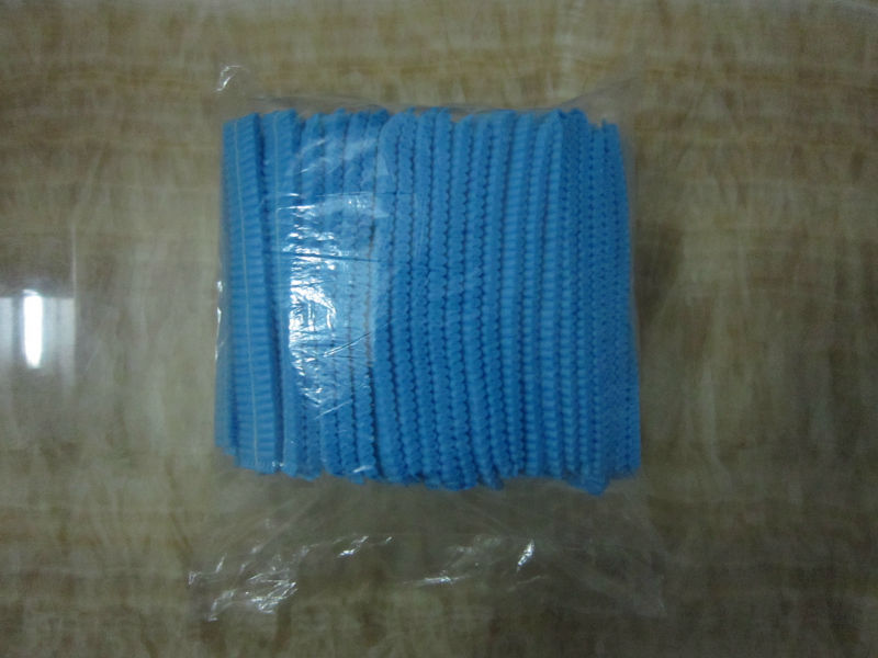 PP Nonwoven Disposable Bouffant Caps , Colorful Disposable Scrub Caps