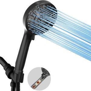 China Bathroom 10 Sprays Detachable Matte Black Handheld Shower Head wholesale