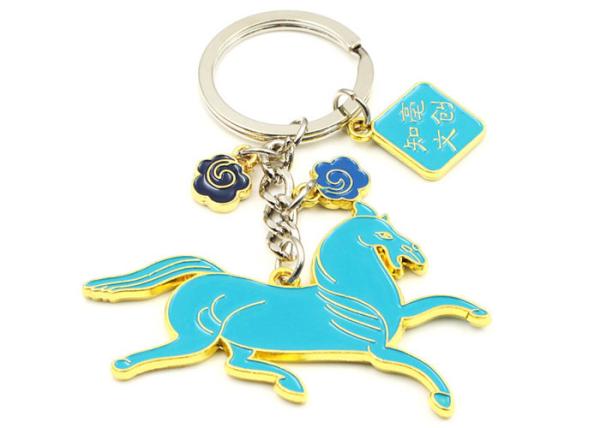 Customized zinc alloy baking paint key chain cartoon metal advertising promotion