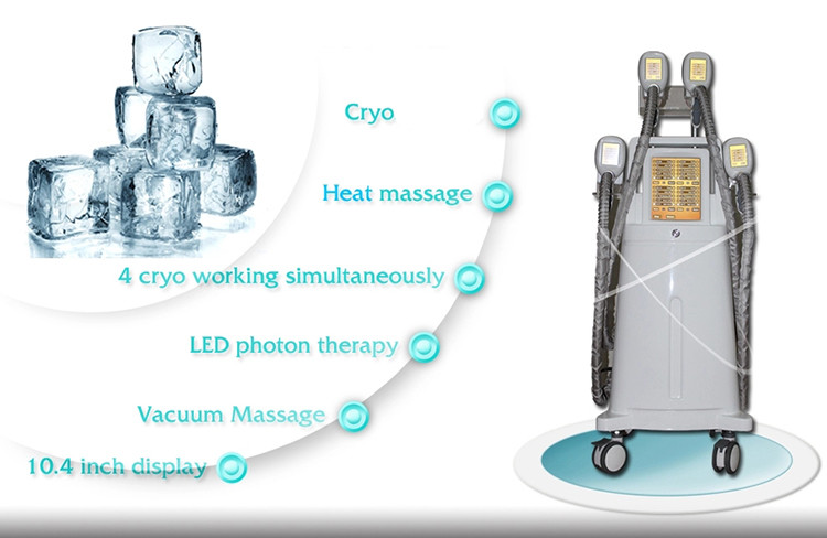 4 Cryo handles work together Fat Removal Cryo equipment/ Cryo 4 Head for salon use