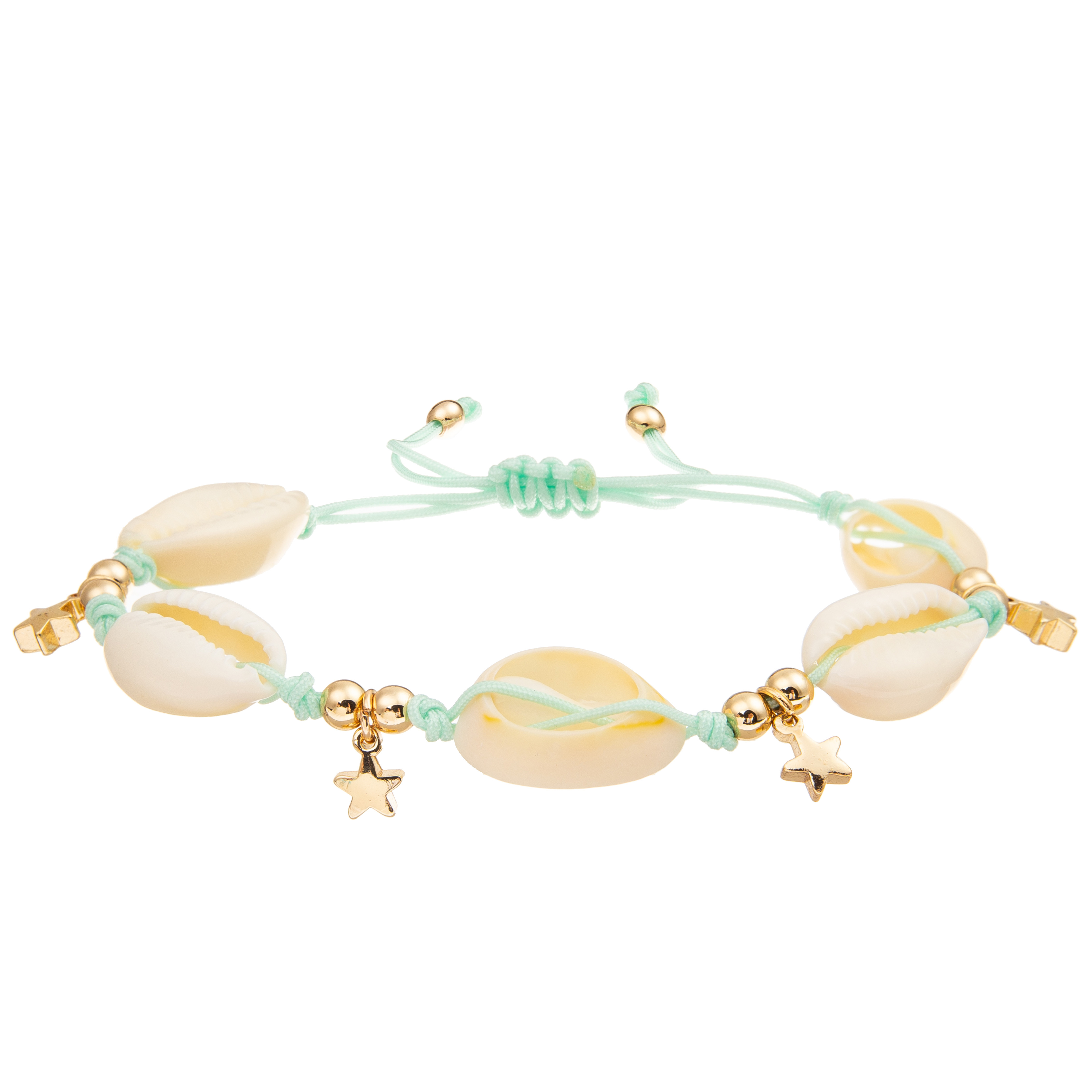 Adjustable Braided Sea Cowrie Shell Bracelet Set Bohemian Seashell for Women