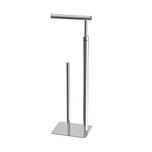 China Toilet Roll Holder Free Standing Toilet Paper Holder Stand Alone Bathroom Tissue Dispenser wholesale