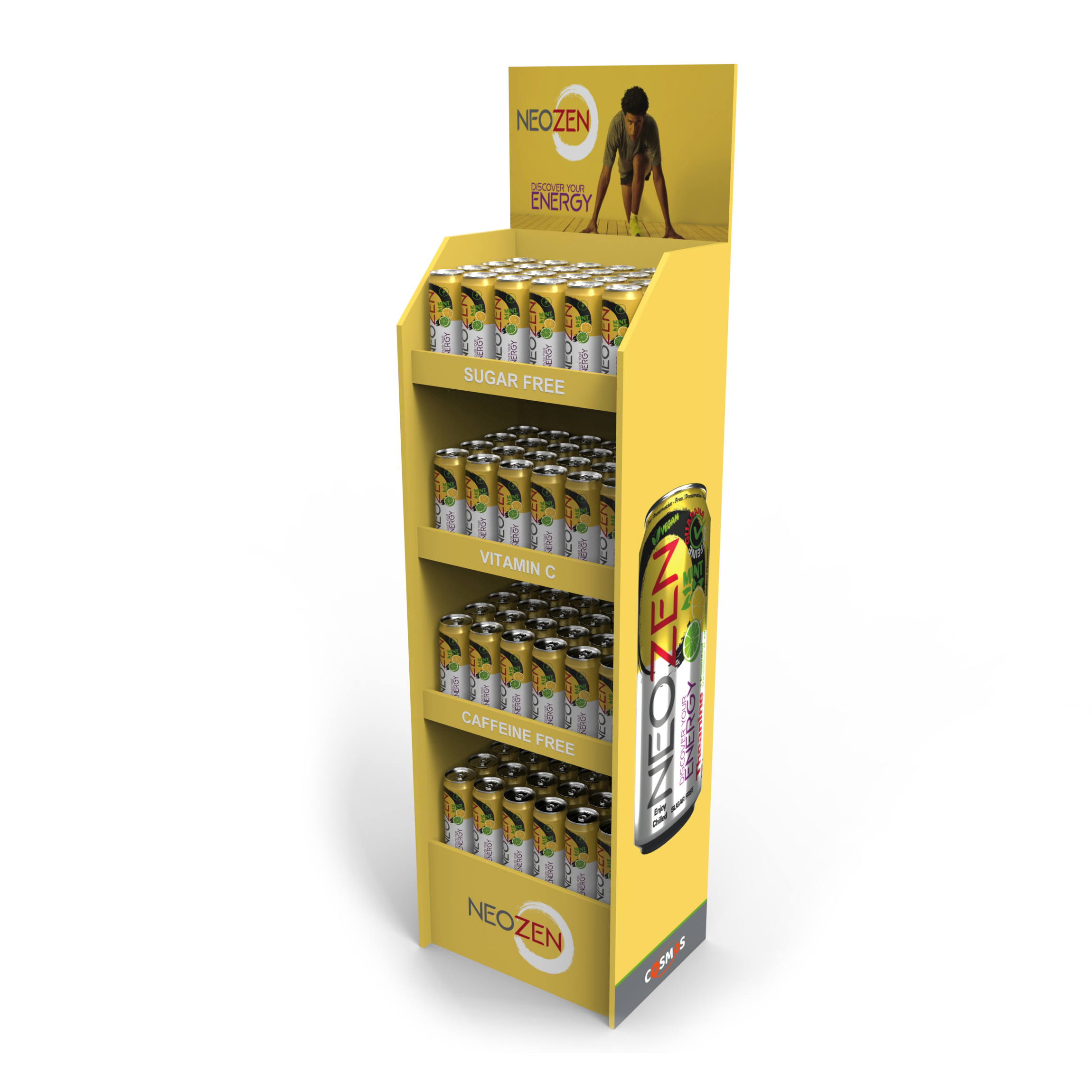 Easy Assembly Cardboard Display Stand Mug Display Stand For Supermarket Promotion