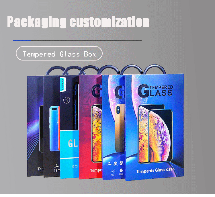 Embossing Blister Mobile Accessories Screen Protector Packaging Boxes Design