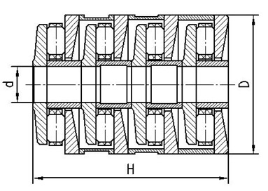 TAF-011028 28*70*140mm Multi-Stage cylindrical roller thrust bearings