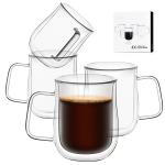 Amazon top seller High quality Borsilicate double wall Heat Resistant Hot Coffee