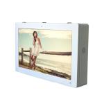 Wall Mounted Outdoor Advertising LCD Display Kiosk 65 Inch Touch Screen 2000cd