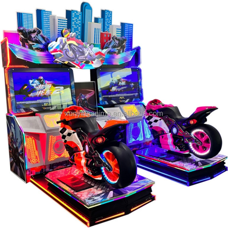 Kids Adults Indoor Racing Arcade Machine Moto Driving Simulator Game